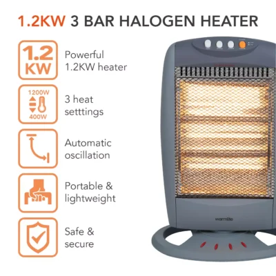 warmlite 800 w quartz heater wl42006 – compact portable radiant heater with 400800 w settings 2